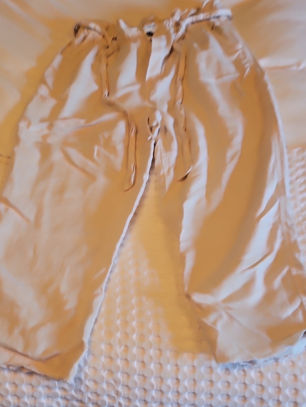 aerie Cream Elastic Waist Drawstring Pants